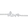 Thumbnail Image 1 of Diamond Love Anklet 1/15 ct tw Round-cut Sterling Silver 9&quot;