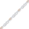 Thumbnail Image 0 of Mom Bracelet 1/10 ct tw Diamonds Sterling Silver & 10K Rose Gold