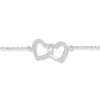 Thumbnail Image 1 of Heart Anklet 1/10 ct tw Diamonds Sterling Silver 9&quot;