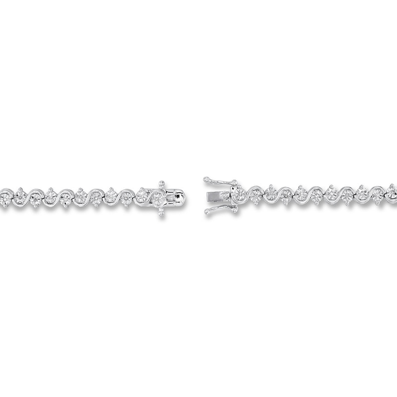 Diamond Bracelet 1/4 ct tw Round-cut Sterling Silver