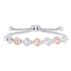 Thumbnail Image 0 of Bolo Bracelet 1/20 ct tw Diamonds Sterling Silver/10K Rose Gold