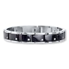 Thumbnail Image 1 of Men's Link Bracelet 1/10 ct tw Diamonds Stainless Steel 8.5&quot;