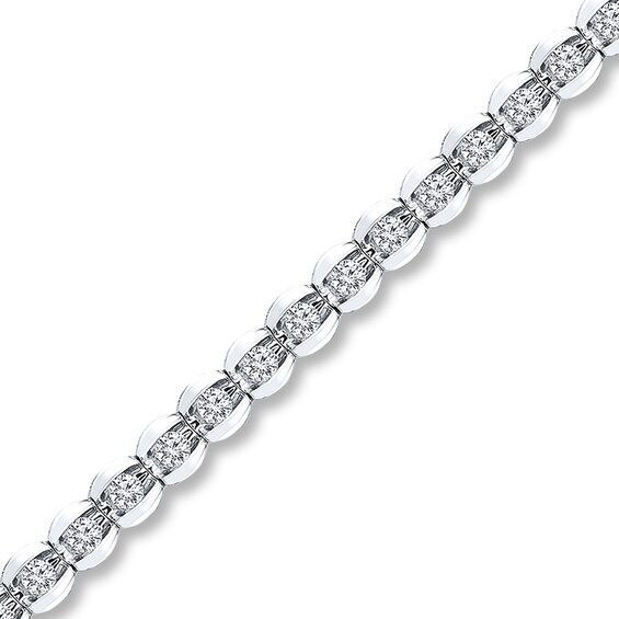 Diamond Bracelet 3 Carats tw 14K White Gold Womens Bracelets
