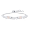 Thumbnail Image 1 of Mom Bolo Bracelet Diamond Accents Sterling Silver & 10K Rose Gold
