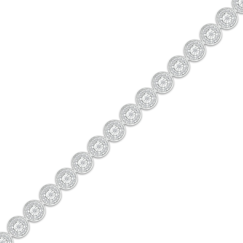 Diamond Bracelet 1 ct tw Round-cut 10K White Gold 7.25"