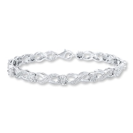 Diamond Bracelet 1/4 carat tw Sterling Silver 7.25&quot;