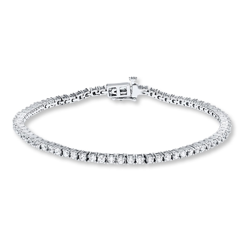 Main Image 1 of Diamond Tennis Bracelet 3 ct tw Round-cut 14K White Gold