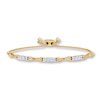 Diamond Bolo Bracelet 1/4 ct tw Round-cut 10K Yellow Gold 9.5"