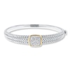 Thumbnail Image 1 of Bangle Bracelet 1/5 ct tw Diamonds Sterling Silver & 10K Yellow Gold