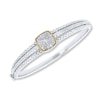 Thumbnail Image 1 of Bangle Bracelet 1/5 ct tw Diamonds Sterling Silver & 10K Yellow Gold
