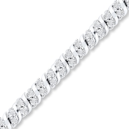 Diamond Tennis Bracelet 1/2 ct tw Round-cut Sterling Silver