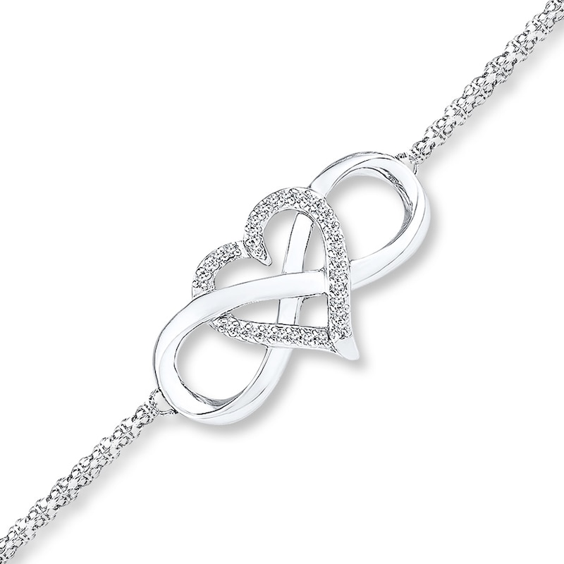 Details about   Certified Solid 925 Sterling Silver Love Infinity Knot Womens Bracelet 7.5 Inch