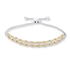 Thumbnail Image 1 of Bolo Bracelet 1/5 cttw Diamonds 10K Yellow Gold/Sterling Silver