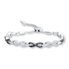 Thumbnail Image 0 of Infinity Bolo Bracelet 1/2 ct tw Diamonds Sterling Silver