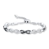 Thumbnail Image 1 of Infinity Bolo Bracelet 1/2 ct tw Diamonds Sterling Silver