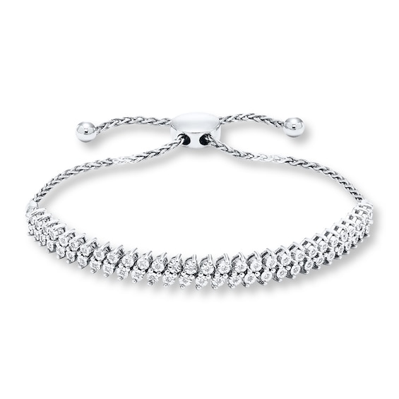 Kay Diamond Bolo Bracelet 1/5 ct tw Round-cut Sterling Silver