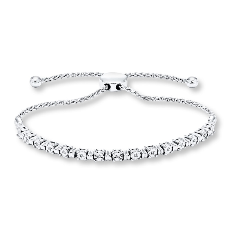 Main Image 1 of Bolo Bracelet 1/15 ct tw Diamonds Sterling Silver