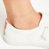Thumbnail Image 1 of Diamond Circle Anklet 1/20 ct tw Round-cut Sterling Silver