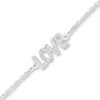 Thumbnail Image 1 of Diamond Love Anklet 1/15 ct tw Round-cut Sterling Silver