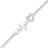 Thumbnail Image 0 of Heartbeat Anklet Diamond Accents Sterling Silver