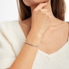 Thumbnail Image 2 of Diamond Heart Bracelet 1/10 ct tw Sterling Silver & 10K Yellow Gold 7.5&quot;