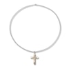 Thumbnail Image 1 of Men's Diamond Cross Necklace 1/10 ct tw Stainless Steel