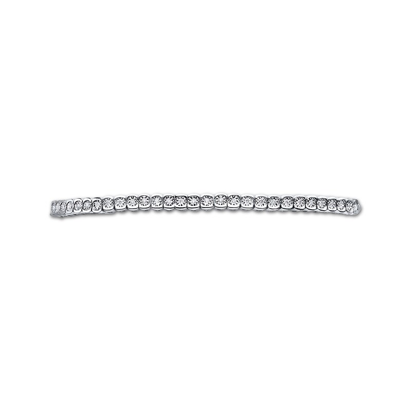 Diamond Bolo Bracelet 1/4 ct tw Round-cut 10K White Gold