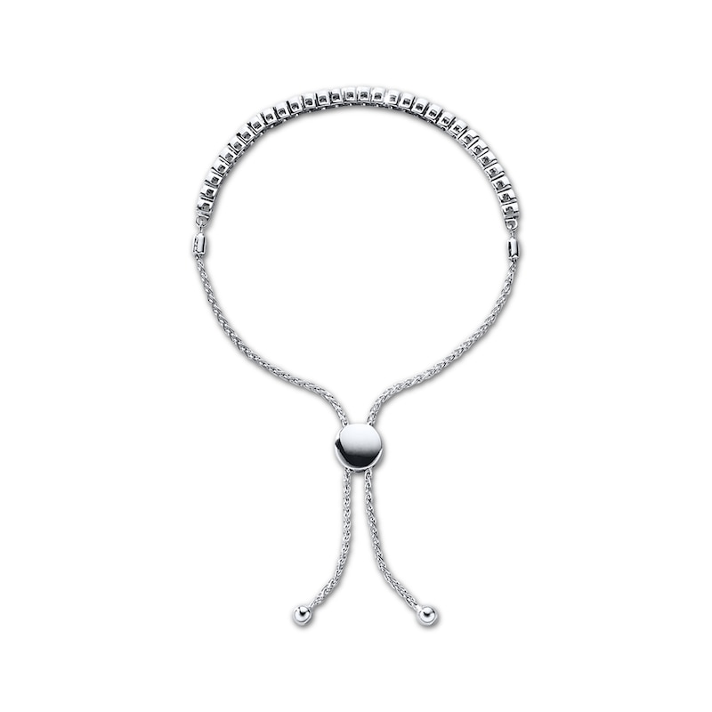 Diamond Bolo Bracelet 1/4 ct tw Round-cut 10K White Gold