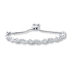 Diamond Infinity Bolo Bracelet 1/2 ct tw Sterling Silver 9.5"
