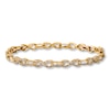 Thumbnail Image 1 of Diamond Infinity Bracelet 1 cttw Baguette & Round 10K Yellow Gold 7.25&quot;