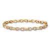 Thumbnail Image 0 of Diamond Infinity Bracelet 1 cttw Baguette & Round 10K Yellow Gold 7.25"