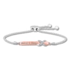 Thumbnail Image 1 of Diamond Bolo Bracelet 1/20 ct tw Sterling Silver/10K Rose Gold 9.5&quot;