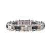 Thumbnail Image 0 of Men's Diamond Bracelet Stainless Steel & Black Carbon Fiber 8.5"
