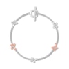 Thumbnail Image 1 of Diamond Butterfly Bracelet 1/20 ct tw Sterling Silver & 10K Rose Gold 7.25&quot;