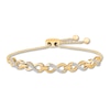 Thumbnail Image 1 of Diamond Infinity Bolo Bracelet 1/4 ct tw 10K Yellow Gold 9.5&quot;
