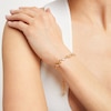 Thumbnail Image 2 of Diamond Infinity Bolo Bracelet 1/4 ct tw 10K Yellow Gold 9.5&quot;