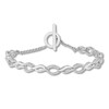 Diamond Bracelet 1/4 ct tw Round-cut Sterling Silver 7.25"