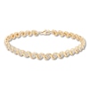 Thumbnail Image 1 of Diamond Bracelet 1/4 ct tw Round-cut 10K Yellow Gold 7.25&quot;