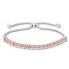 Thumbnail Image 0 of Diamond Bolo Bracelet 1/3 ct Sterling Silver & 10K Rose Gold 9.5"