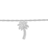 Thumbnail Image 1 of Diamond Palm Tree Anklet 1/20 ct tw Round-cut Sterling Silver 9&quot;
