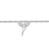 Diamond Fairy Anklet Sterling Silver 9"