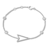 Thumbnail Image 1 of Diamond Geometric Bracelet 1/10 ct tw Round-cut Sterling Silver 7.5