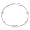 Thumbnail Image 1 of Diamond Infinity Bracelet 1/10 ct tw Round-cut Sterling Silver 7.5&quot;