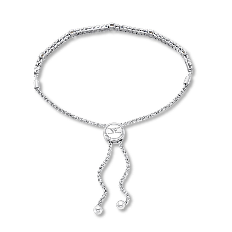 Main Image 3 of Le Vian Sapphire & 3/8 ct tw Diamond Bolo Bracelet 14K Vanilla Gold