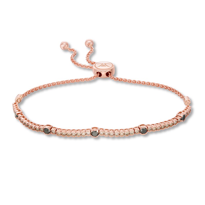 Le Vian Diamond Bolo Bracelet 1-1/5 ct tw 14K Strawberry Gold 9.5"