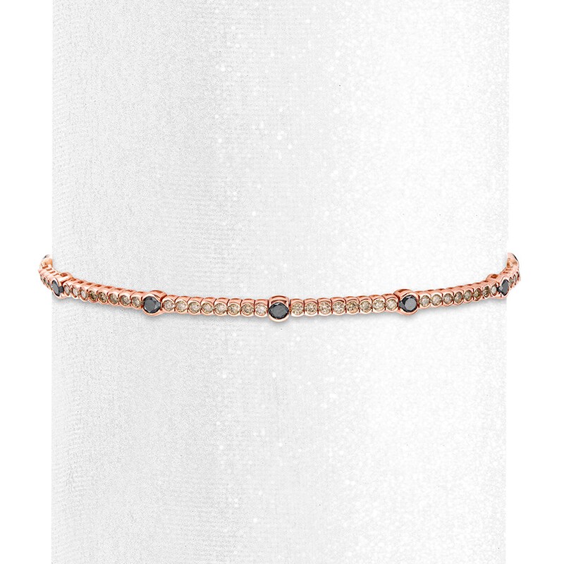 Le Vian Diamond Bolo Bracelet 1-1/5 ct tw 14K Strawberry Gold 9.5"