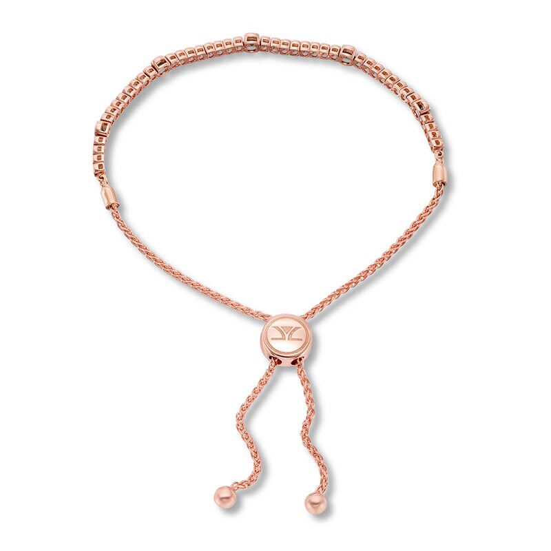 Le Vian Diamond Bolo Bracelet 1-1/5 ct tw 14K Strawberry Gold 9.5"