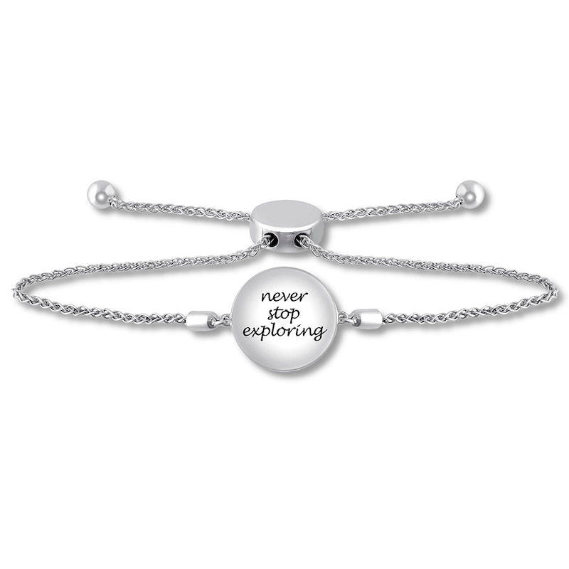 Main Image 2 of Compass Bolo Bracelet Diamond Accent Sterling Silver & 10K Yellow Gold 9.5&quot;