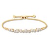Thumbnail Image 1 of Diamond Bolo Bracelet 1/5 ct tw Round-cut 10K Yellow Gold 9.5&quot;