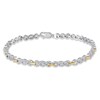 Diamond Twist Bracelet 1/3 cttw Sterling Silver/10K Yellow Gold 7.25"